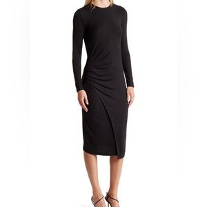 NWT🌟Vince gathered long sleeve dress -xS